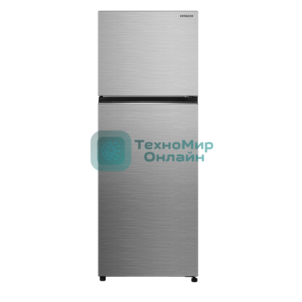 Холодильник Hitachi HRTN6443SXCS серебристый двухкамерный 315/94л морозилка сверху