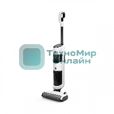 Пылесос вертикальный BQ VCA1001W белый/черный, питание от аккумулятора, 27 Вт, уборка влажная/сухая, пылесборник 0.7 л, работа от АКБ max 30 мин