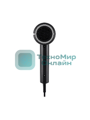 Фен Hyundai H-HDI0777 черный/хром, 1500 Вт, компактный, ионизация