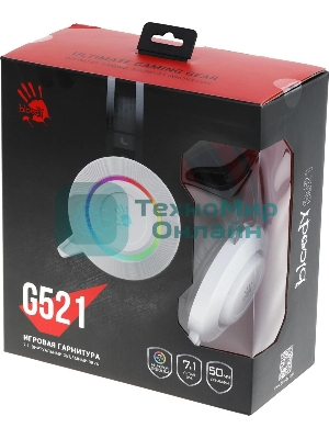 Гарнитура Bloody G521 белый, проводная, подсветка