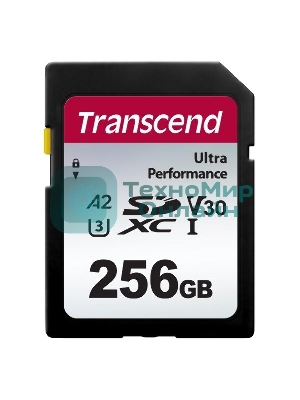 Флеш карта SDXC Transcend 340S, 256 Гб, UHS-I Class U3 V30 A2 (TS256GSDC340S)