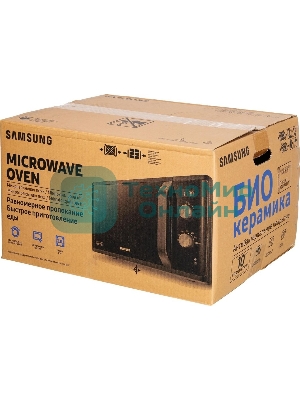 Микроволновая печь Samsung MS23K3614AK черный, 23 л, 800 Вт, переключатели - поворотный механизм