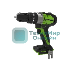 Дрель-шуруповерт GREENWORKS GD24DD60, 24 В, 0 Ач, 60 Нм, бесщеточный, ударный