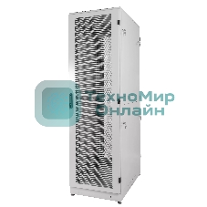 Шкаф серверный напольный ЦМО 48U (600 1200) дверь перфорированная, задние двойные перфорированные, цвет черный