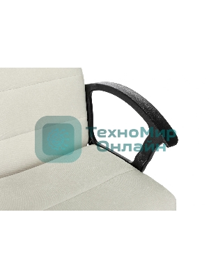 Кресло компьютерное Бюрократ Triest Fabric молочный Velvet 20 крестов. металл черный