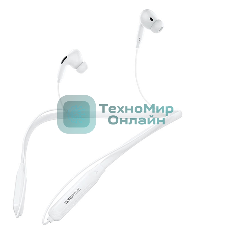 Наушники TWS Borofone BE45 белый, вкладыши, Bluetooth, сенсорное управление, до 3 ч