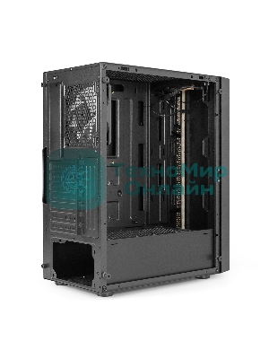 Компьютерный корпус Miditower ExeGate EVO-9211-800NPX (ATX, БП 800NPX с вент. 12см, с окном, 2хUSB+1хUSB3.0, HD аудио, черный, 1 вент. с RGb подсветкой)