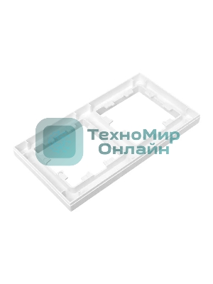 Рамка Эпика 2-местная, белая, пластик