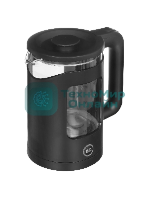 Чайник электрический BQ KT2000G черный. Мощность: 1500 Вт, Максимальный объем: 1.5 л