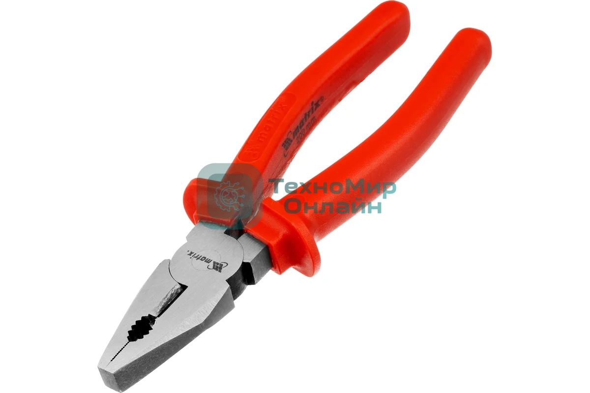 Плоскогубцы Matrix Econom 200 мм, шлифованные, пластмассовые рукоятки