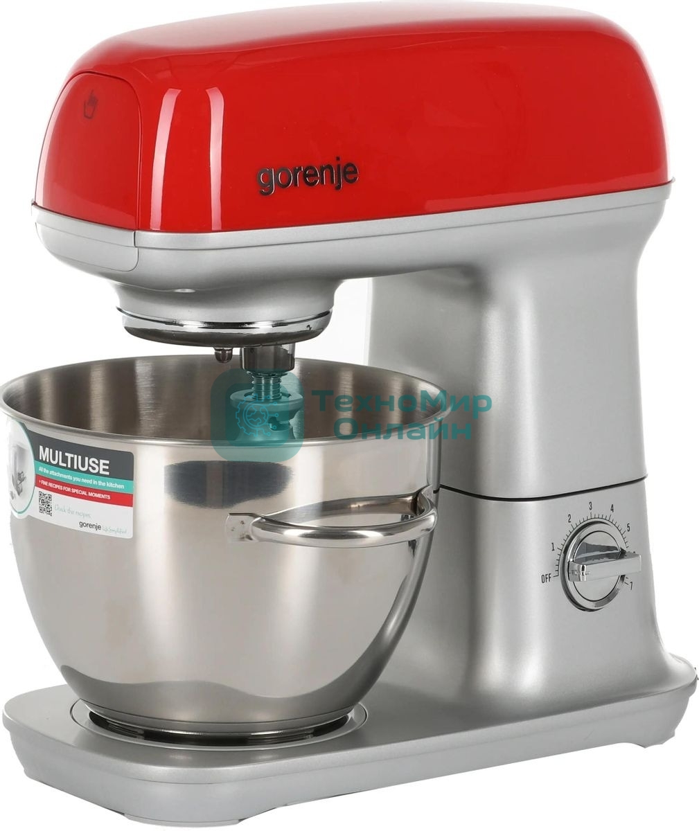 Кухонная машина Gorenje MMC1000RLR планетар.вращ. 1000Вт красный