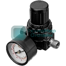 Регулятор давления с манометром Denzel R1500, 12 бар, 1/4