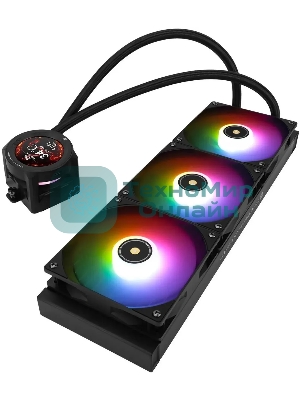 Система жидкостного охлаждения Thermalright Core Vision 360 ARGb Soc-AM5/AM4/1200/1700/1851 черный 4-pin 28.1dB Al LCD Ret (C-VISION-360-BL-ARGb)