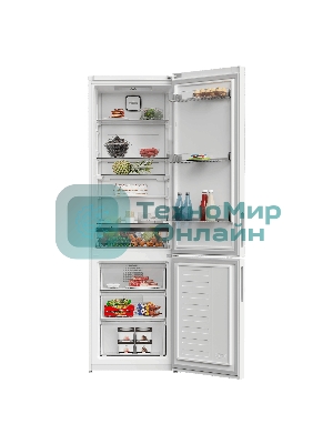 Холодильник Hotpoint HDKP 7201 W белый двухкамерный 267/100л морозилка снизу, No Frost