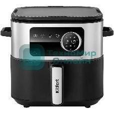 Аэрогриль Kitfort КТ-8127 черный, 1930 Вт, 2 л, сенсор, 6 программ