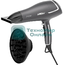 Фен ARESA AR-3232 серый/серебристый, 2100 Вт