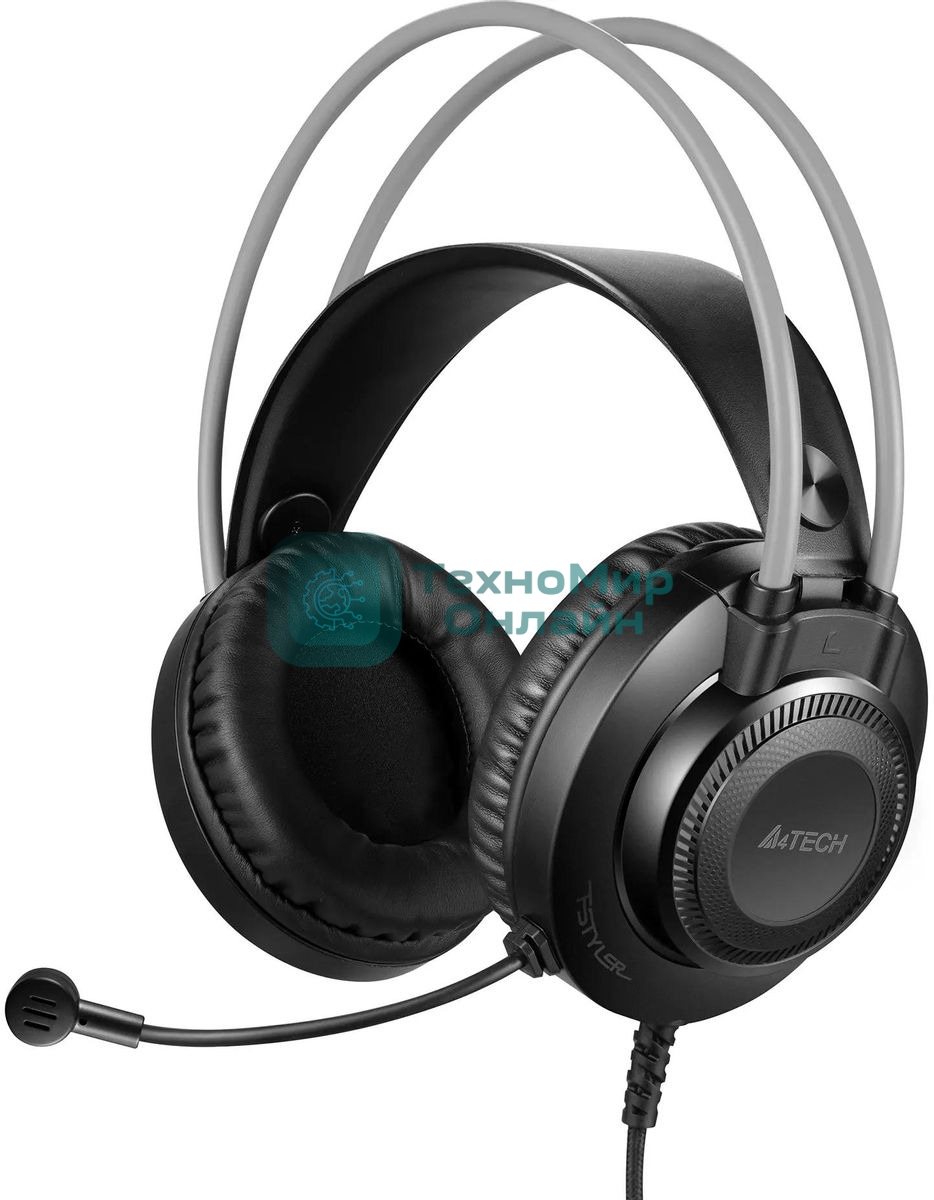 Гарнитура A4Tech Fstyler FH200U серый, проводная