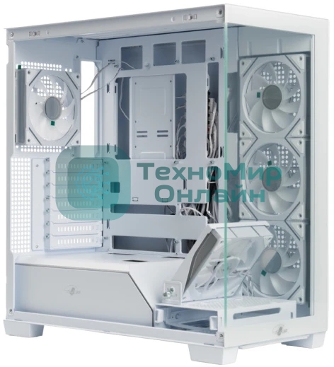 Корпус eATX Eurocase M9 Max-Fish tank M9 MAX 2ARGB 3_0_2 WHITE белый