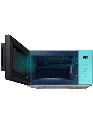 Микроволновая печь Samsung MS23T5018AN/BW голубой, 23 л, 800 Вт, переключатели - сенсор