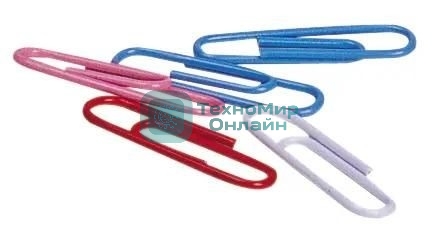 Скрепки Deli E0024 пластиковая оболочка 29мм ассорти (упаковка: 100 шт) пластиковая коробка