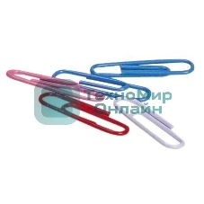 Скрепки Deli E0024 пластиковая оболочка 29мм ассорти (упаковка: 100 шт) пластиковая коробка