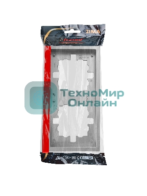 Рамка 2-мест. горизонт. ZIMA серый матовый LEZARD 704-7400-147