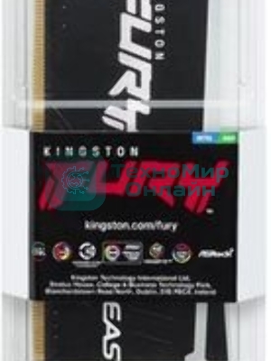 Оперативная память Kingston Fury Beast RGB, DDR5, 32GB (1x32GB), 5600 MHz, CL40, с радиатором, RGB, чёрный