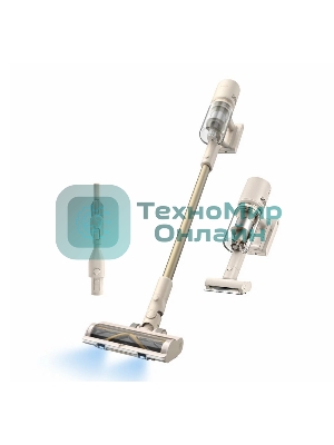 Пылесос вертикальный Dreame U20 бежевый/золотистый, питание от аккумулятора, 140 Вт, уборка сухая, пылесборник 0.5 л, работа от АКБ max 60 мин