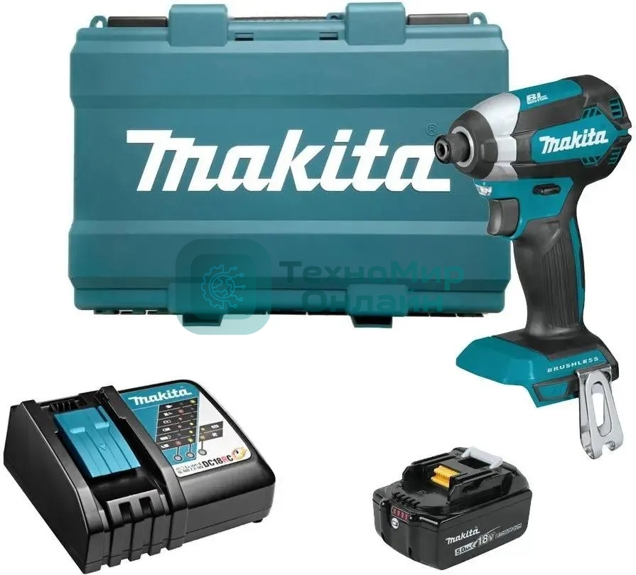 Шуруповерт Makita DTD153RT, Аккумуляторная, 18В, Ударный, Кейс