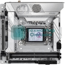 Материнская плата MSI MPG Z890I EDGE TI WIFI, LGA 1851, Intel Z890, 2xDDR5, 2xSATA, 4xM.2, 1xPCIe 5.0 x16, 1xHDMI, 2xThunderbolt 4, 1xUSB-C, 1x 5Gb LAN, 7xUSB-A 10Gbps, 2xUSB-A 5Gbps, 1xUSB-C 20Gbps, 7.1, 2x3.5 мм, TOSLINK, Mini-ITX