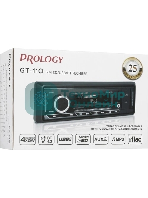 Автомагнитола Prology GT-110, 1 DIN, Bluetooth, USB Type-A, AUX