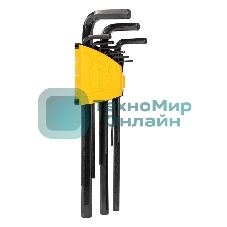 Набор шестигранных ключей сверхдлинных Deli DL231309H 9 шт Материал CR-V. Спецификация: 1,5,2,2,5,3,4,5,6,8,10мм, пластиковый держатель