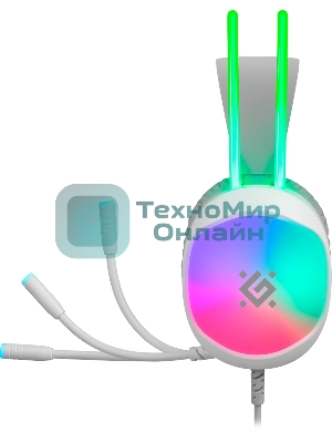 Гарнитура Defender Eclipse белый, проводная, подсветка