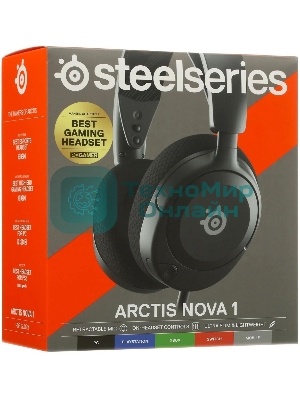 Гарнитура проводная SteelSeries Arctis Nova 1 Wired Gaming Headset черный