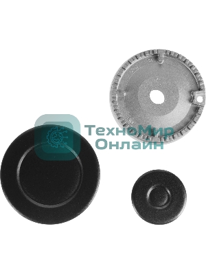 Газовая варочная панель Maunfeld EGHE.64.3STS-EB/G, 4 конфорки, эмалированная сталь, черный