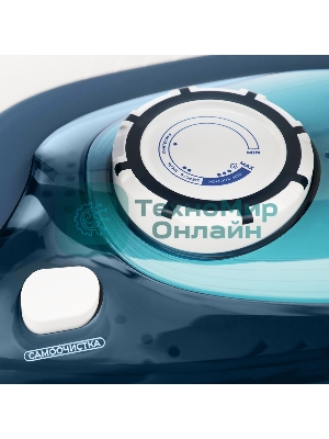 Утюг Centek CT-2319 синий/белый, 2400 Вт, 40 г/мин, 140 г/мин, 480 мл