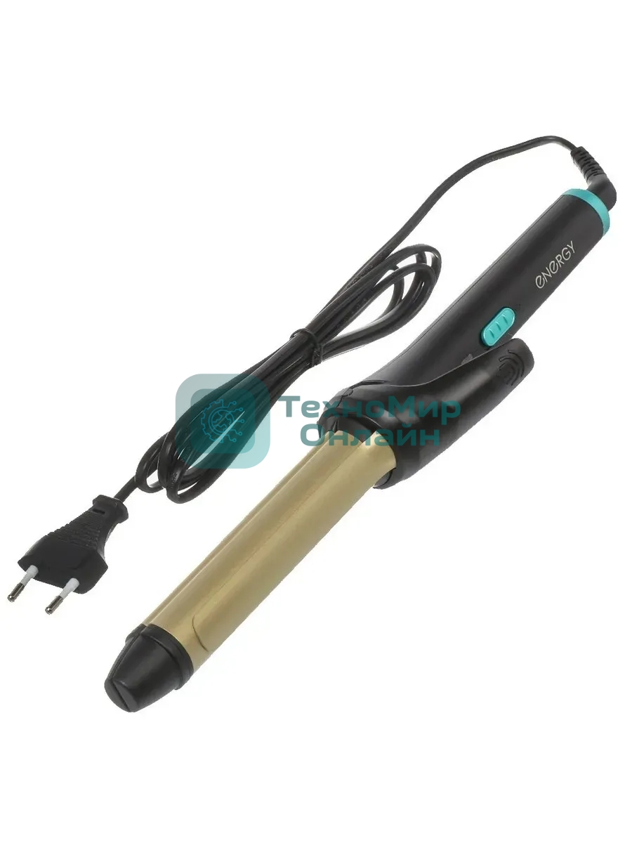 Щипцы для завивки волос Energy EN-830 черный/золотистый, 25 мм, 200 °C, 1 режим