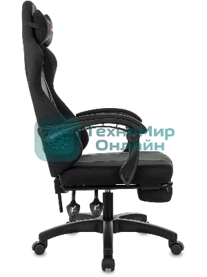 Кресло Zombie Weaver черный, ткань, подголовник, подставка для ног