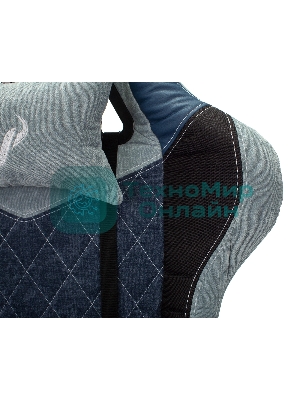 Кресло Бюрократ VIKING 7 KNIGHT BL FABRIC синий, ткань, 120 кг, механизм качания