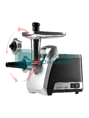 Мясорубка электрическая Galaxy Line GL 2423 черный, 2200 Вт, 2.6 кг/мин, реверс, защита от перегрузки, насадки - 6
