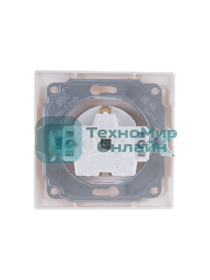 Розетка 1-м СП Кварта 16А РСб10-3-КБ с защ. крышкой с заземл. IP20 белый IEK ERK15-K01-16-DM