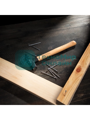 Молоток слесарный Denzel 400 г, кованый квадратный боек, буковая рукоятка