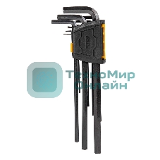 Набор шестигранных ключей сверхдлинных Deli DL231309H 9 шт Материал CR-V. Спецификация: 1,5,2,2,5,3,4,5,6,8,10мм, пластиковый держатель