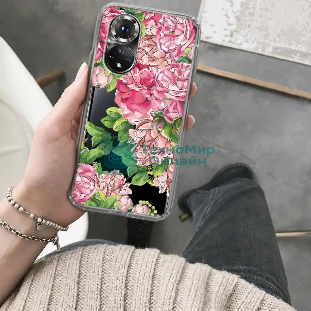 Чехол (клип-кейс) Gresso Air, для Honor 50, прозрачный/рисунок gr17aaae9318