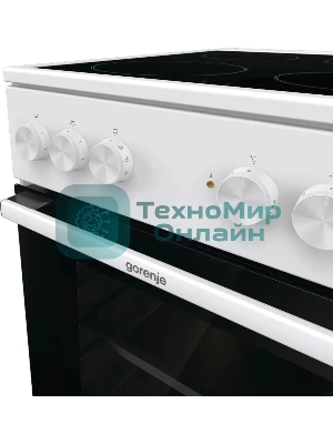 Плита электрическая Gorenje GEC5A41WG белый, конфорок 4 электрических, духовка 62 л, 50 см x 85 см x 59.4 см