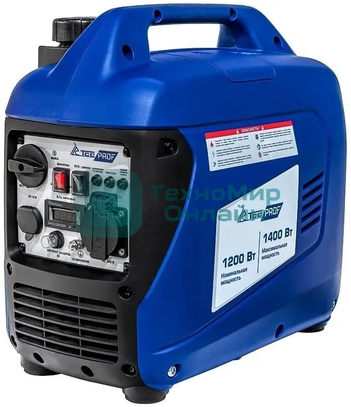 Электрогенератор бензиновый инверторный ТСС SGG 1400Si, 1.4 кВт, 56 дБ, 10.5 кг
