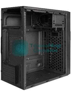 Компьютерный корпус Minitower ExeGate BAA-105-01-UNS350 (mATX, БП UNS350 с вент. 12см, 2*USB, аудио, черный)