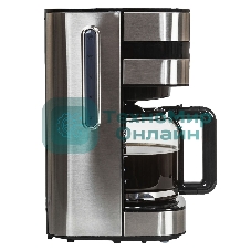 Кофеварка капельная JVC JK-CF28 черный/серебристый, исп. кофе - молотый, 1.5 л, 1000 Вт.