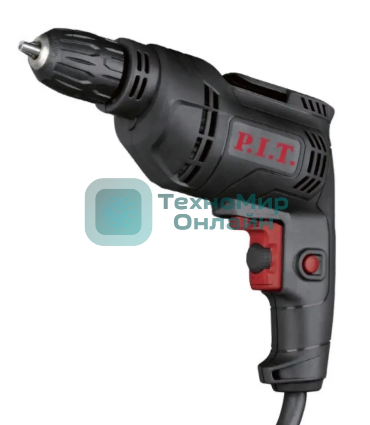 Дрель-шуруповерт сетевой P.I.T. PBM10-C, Сетевая, 550Вт