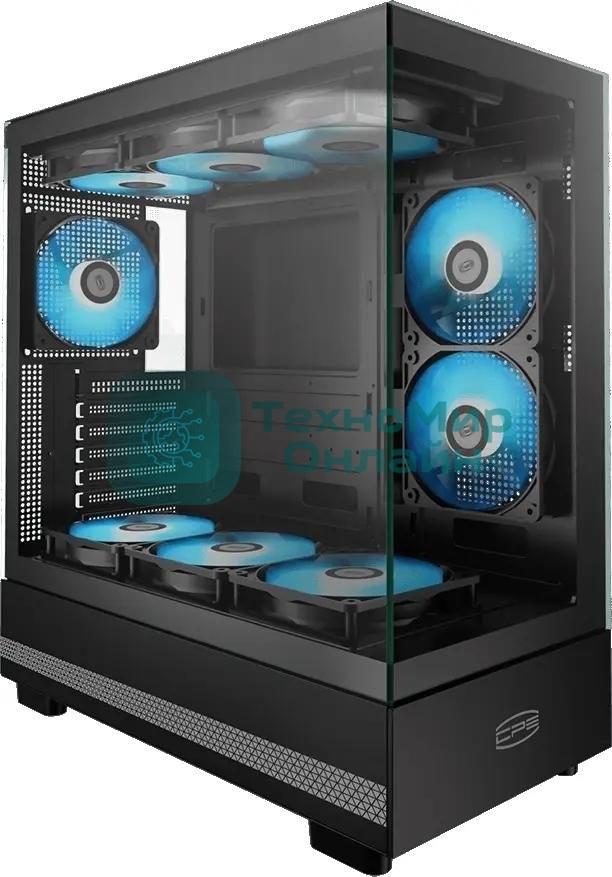 Корпус PcCooler C3Q500 BK черный без БП ATX 9x120мм 5x140мм 2xUSB3.0 audio bott PSU